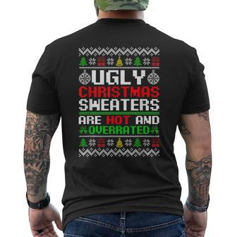 X-Mas Ugly Christmas Sweaters Are Hot And Overrated Men's T-shirt Back Print - Monsterry UK