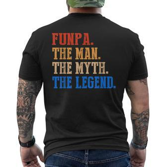 Funpa The Man The Myth The Legend Father's Day Vintage Men's T-shirt Back Print | Mazezy