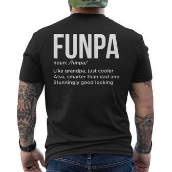 Funpa Noun Like Grandpa Cooler Smarter Than Dad Fathers Day Men's Back Print T-shirt | Mazezy