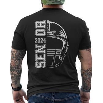 Game Day Helmet American Football Senior 2024 Graduation Men's T-shirt Back Print | Mazezy