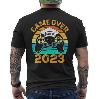Game Over Class Of 2024 Video Games Vintage Graduation Gamer Mens Back Print T-shirt | Mazezy