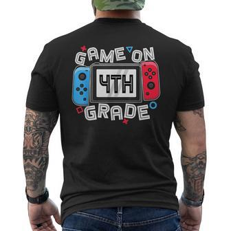 Gamer Back To School Funny Game On 4Th Grade Kids Boys Mens Back Print T-shirt | Mazezy