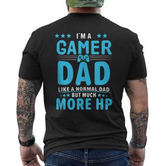 Gaming Dad Gamer Like A Normal Dad But Much More Hp Gift Mens Back Print T-shirt - Thegiftio