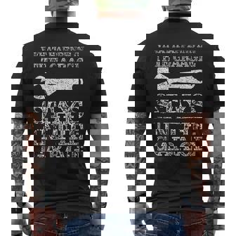Garage Auto Car Mechanic Motorcycle Handyman Funny Mechanic Funny Gifts Funny Gifts Mens Back Print T-shirt | Mazezy