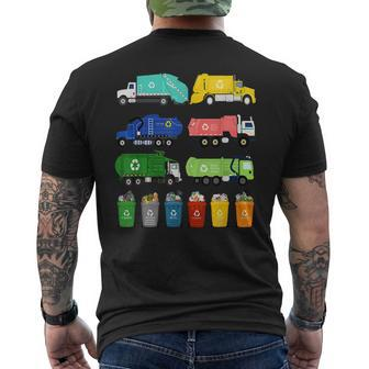Garbage Truck Recycling Day Trash Waste Separation Birthday Mens Back Print T-shirt - Seseable