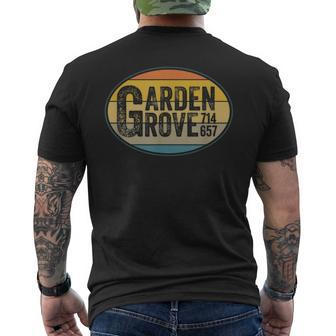Garden Grove California Area Code 714 657 Souvenir Men's T-shirt Back Print | Mazezy