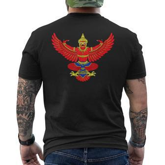 Garuda Emblem Of Thailand Thai Buddha Sabaidee Men's T-shirt Back Print | Mazezy CA