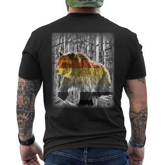 Gay Bear Pride Grizzly Among The Aspen Mens Back Print T-shirt | Mazezy