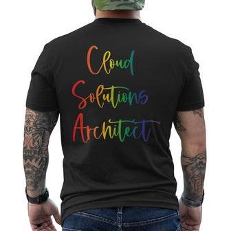 Gay Lesbian Pride Lives Matter Cloud Solutions Architect Men's T-shirt Back Print | Mazezy