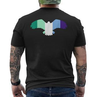 Gay Mlm Pride Eagle Subtle Lgbt Gay Male Mlm Flag Mens Back Print T-shirt | Mazezy