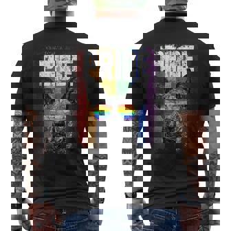 Gay Pride Australian Cattle Dog Lgbt Lgbtq Funny Mens Back Print T-shirt | Mazezy