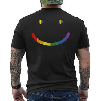 Gay Pride Equality Lgbtq Smile Men's Back Print T-shirt | Mazezy
