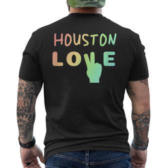 Gay Pride Houston Love | Parade Houston Tx Lgbtq Mens Back Print T-shirt | Mazezy