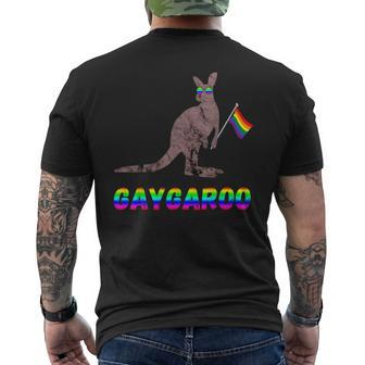 Gay Pride Kangaroo Lgbt Homosexual Marsupial Bi Australia Mens Back Print T-shirt | Mazezy