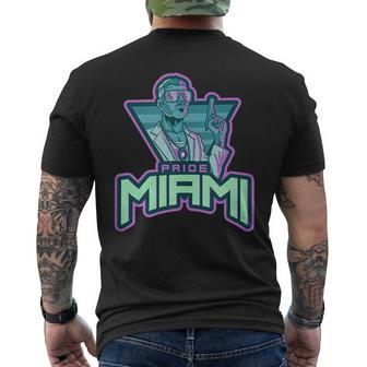 Gay Pride Lgbtq Miami Mens Back Print T-shirt | Mazezy