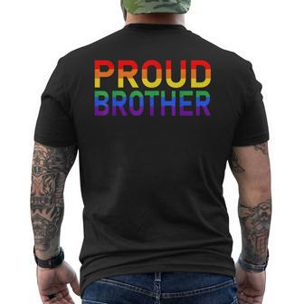Gay Pride Lgbtqia Proud Brother Lgbt Parent Pride Brother  Mens Back Print T-shirt