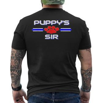 Gay Sir Pup Play Kink | Bdsm Puppy Fetish Pride Mens Back Print T-shirt | Mazezy