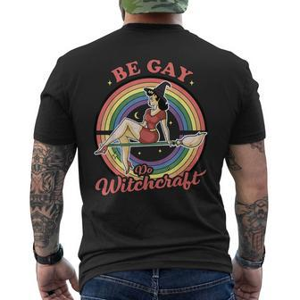 Be Gay Do Witchcraft Gay Lesbian Pagan Pride Witch Halloween Men's T-shirt Back Print - Thegiftio UK