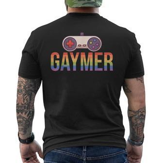 Gaymer Gay Gamer Couple Pride Month Lgbtq Mens Back Print T-shirt | Mazezy