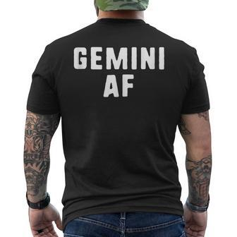 Gemini Af Zodiac Birthday Astrology Funny Mens Back Print T-shirt | Mazezy AU