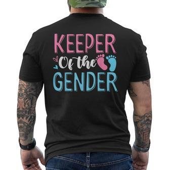 Gender Reveal Keeper Of The Gender T Gender Reveal Men's T-shirt Back Print - Monsterry AU