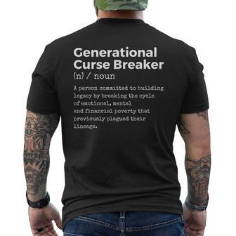 Generational Curse Breaker Definition Inspiration Motivation Mens Back Print T-shirt - Seseable