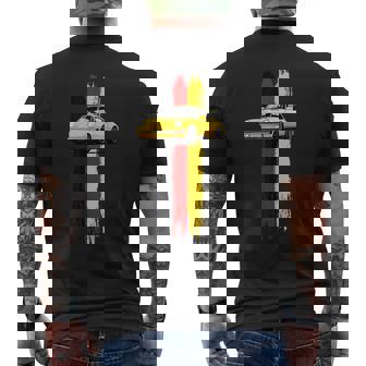 German Flag Colors & Classic Retro Vintage German Sports Car Mens Back Print T-shirt | Mazezy
