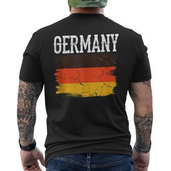 German Flag Football Vintage Fan Soccer Team Germany Lover Football Funny Gifts Mens Back Print T-shirt | Mazezy