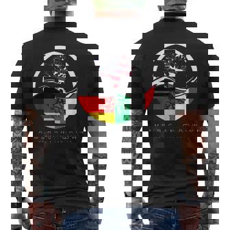 German Italian Roots - American Grown With Flag Mens Back Print T-shirt | Mazezy
