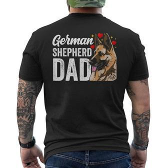 German Shepherd Dad Pet German Sheperd Cute Dog Lover Father Mens Back Print T-shirt - Seseable