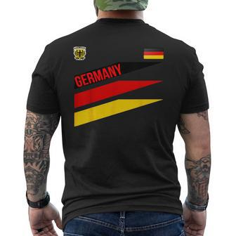 Germany -Jersey Flag-Soccer-Football T Men's T-shirt Back Print | Mazezy