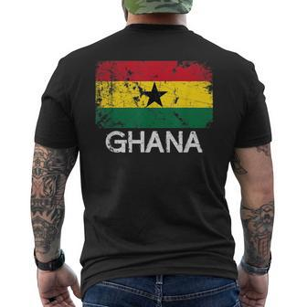 Ghanaian Flag | Vintage Made In Ghana Gift Mens Back Print T-shirt | Mazezy AU