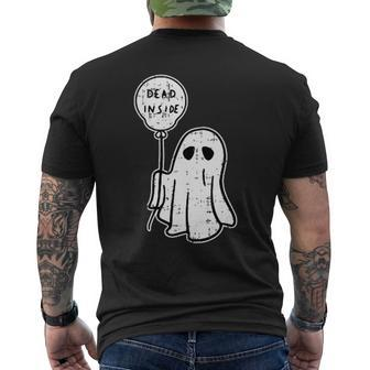 Ghost Dead Inside Halloween Costume Ghoul Spirit Men's T-shirt Back Print - Monsterry