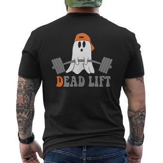 Ghost Dead Lift Halloween Ghost Gym Graphic Pocket Men's T-shirt Back Print - Monsterry UK
