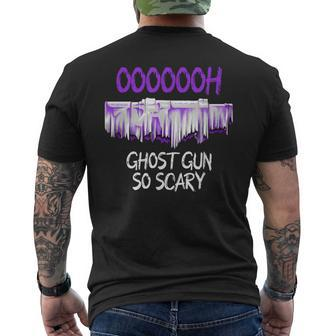 Ghost Gun So Scary Halloween Men's T-shirt Back Print - Monsterry UK