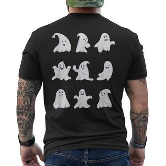 Ghost Halloween Spooky Spirit Scary Trick Or Treat Fear Ghost Halloween Men's T-shirt Back Print | Mazezy