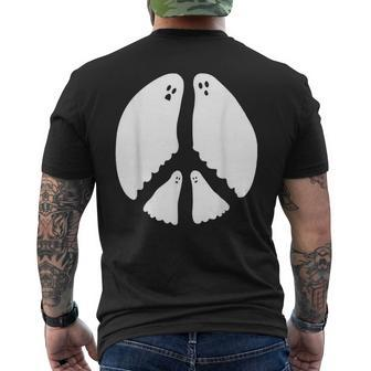 Ghost Peace Sign Men's T-shirt Back Print | Mazezy CA