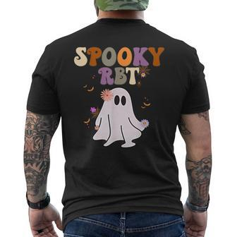 Ghost Spooky Rbt Halloween Registered Behavior Technician Men's T-shirt Back Print - Seseable