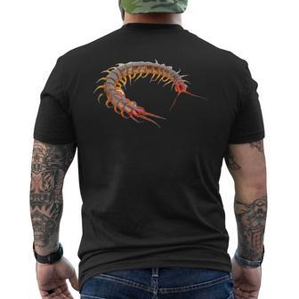 Giant Centipede Pet Lover Creepy Realistic Millipede Men's T-shirt Back Print | Mazezy UK