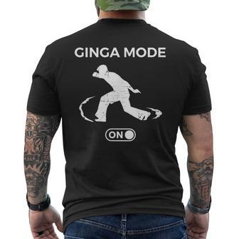 Ginga Mode On Angola Capoira Music Brazilian Capoeira Men's T-shirt Back Print | Mazezy