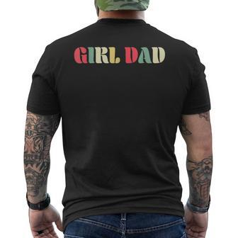 Girl Dad For Fathers Day Proud Father Of Girl Dad Men's Back Print T-shirt | Mazezy