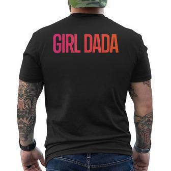 Girl Dada For Dad Vintage Proud Father Of Girl Dada Men's Back Print T-shirt | Mazezy