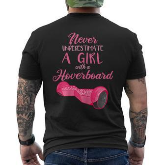 Girl Hoverboard Gifts Electric Scooter Never Underestimate Mens Back Print T-shirt - Seseable