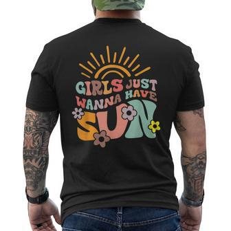 Girl Just Wanna Have Sun A Funny Summer Vacation Beach Mens Back Print T-shirt - Seseable