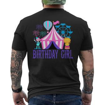Girl Of The Birthday For Girl Ringmaster Circus Theme Mens Back Print T-shirt - Seseable