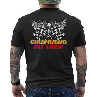 Girlfriend Pit Crew Race Car Birthday Party Matching Family Mens Back Print T-shirt | Mazezy