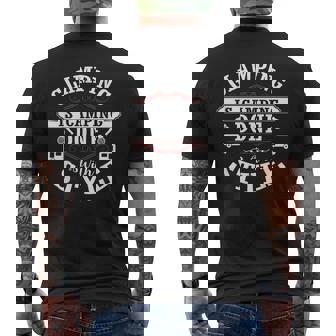 Glamping Is Camping Done With Style Funny Camping Funny Gifts Mens Back Print T-shirt | Mazezy