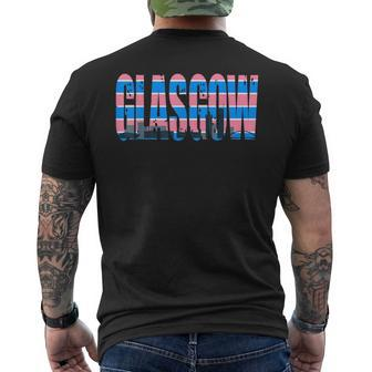 Glasgow Transsexual Flag Pride Support City Mens Back Print T-shirt | Mazezy