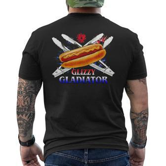Glizzy Gladiator Funny For Men Women Mens Back Print T-shirt | Mazezy