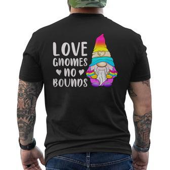 Gnome Pansexual Lgbt Pride Pan Colors Mens Back Print T-shirt | Mazezy